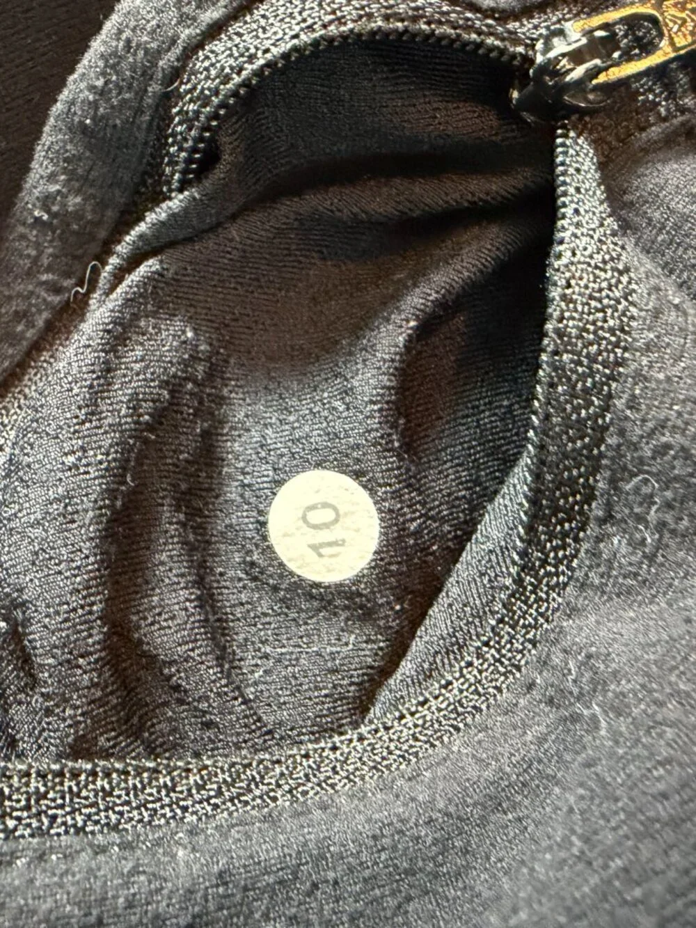 Lululemon In Stride black jacket with a high collar and full zip closure Size 10
